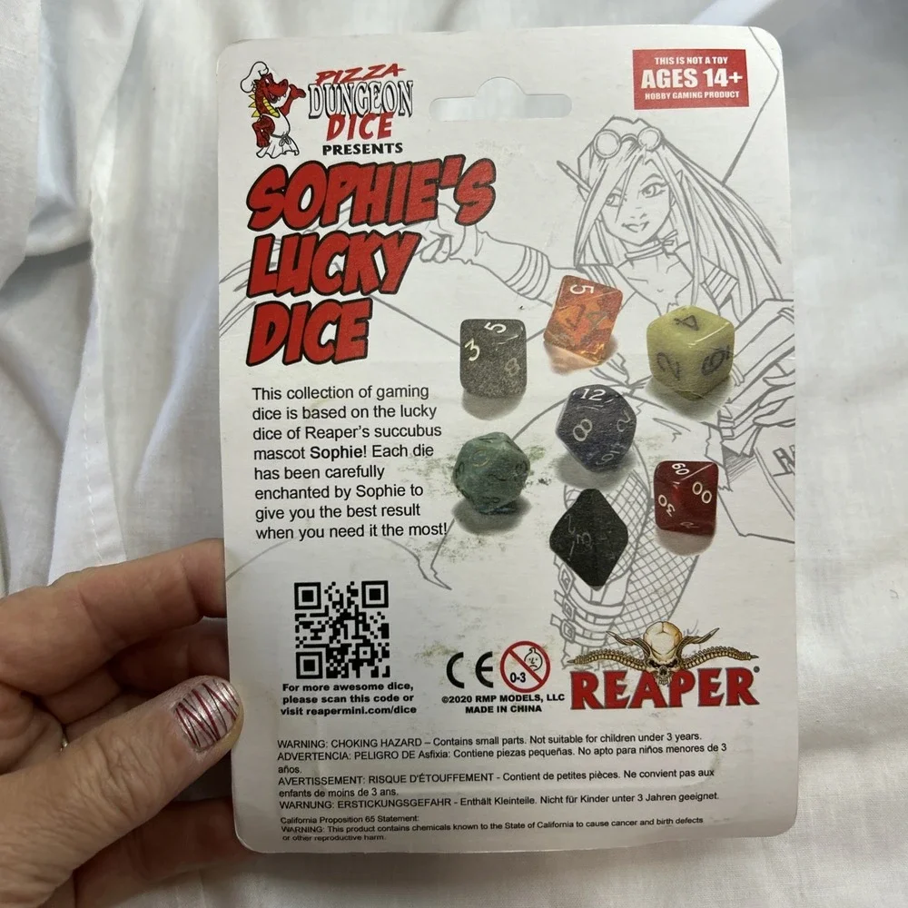 Sophie's Lucky Dice NIB‎ - Limited Reaper Pizza Dungeon D&D Polyhedron Die